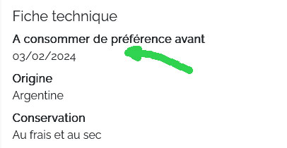 La date limite est indiqué dans la partie Fiche Technique